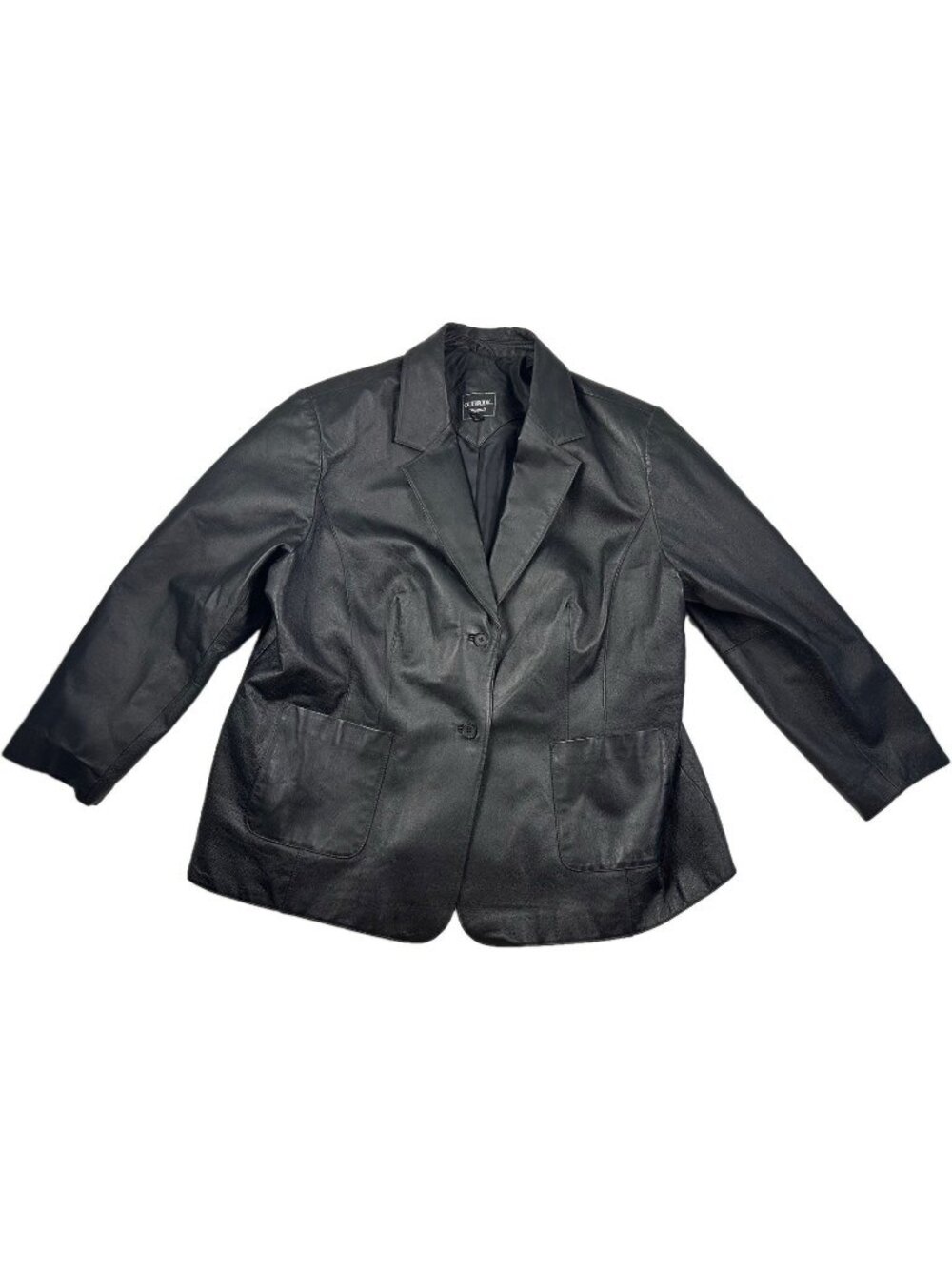 Outbrook Women’s Genuine Leather Jacket Black Blazer 3XL Vintage 90s